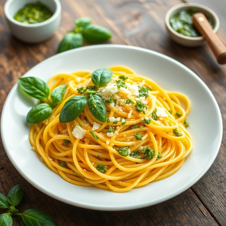 Macarrão ao Molho Pesto